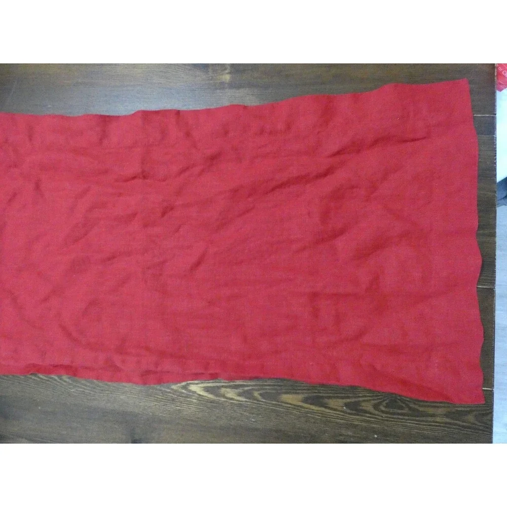 D'Moksha 100% Linen Woven Red Tablerunner 60